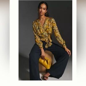 NWT Anthropologie tie blouse size large